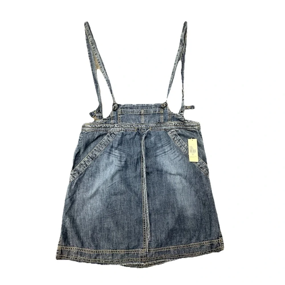 Pilcro Anthropologie Women's Denim Overall Skirt Blue Jean Jumper Size‎ S NWT